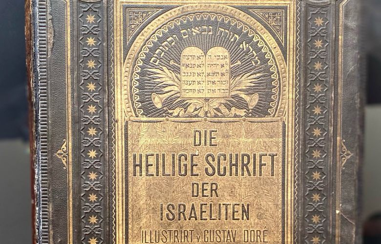The Leiter family Bible from 1874 that was hidden in an attic in Germany for decades.