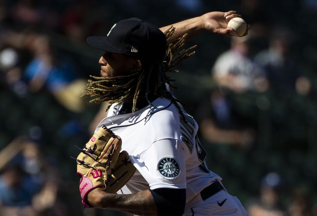 Keynan Middleton was designated for assigment by the Mariners. (Amanda Snyder / The Seattle Times)