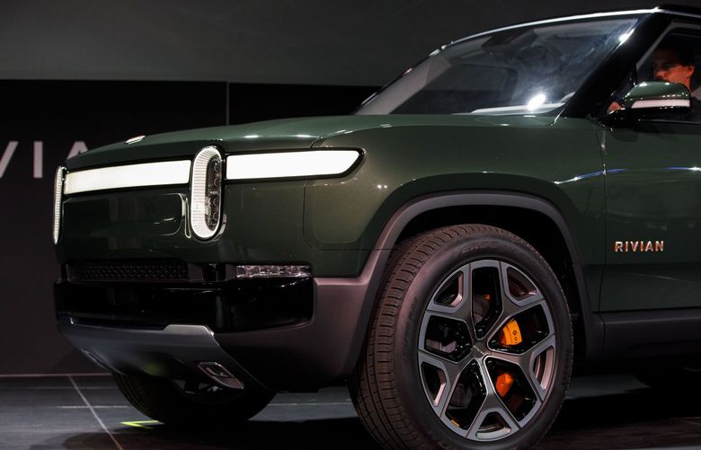 The Rivian Automotive Inc. R1S electric sports utility vehicle (SUV) is unveiled during a reveal event at AutoMobility LA ahead of the Los Angeles Auto Show in Los Angeles, California, U.S., on Tuesday, Nov. 27, 2018. With its crew-cab and short bed, the R1T seems to be taking aim at the Ford F-150 Raptor. Photographer: Patrick T. Fallon/Bloomberg