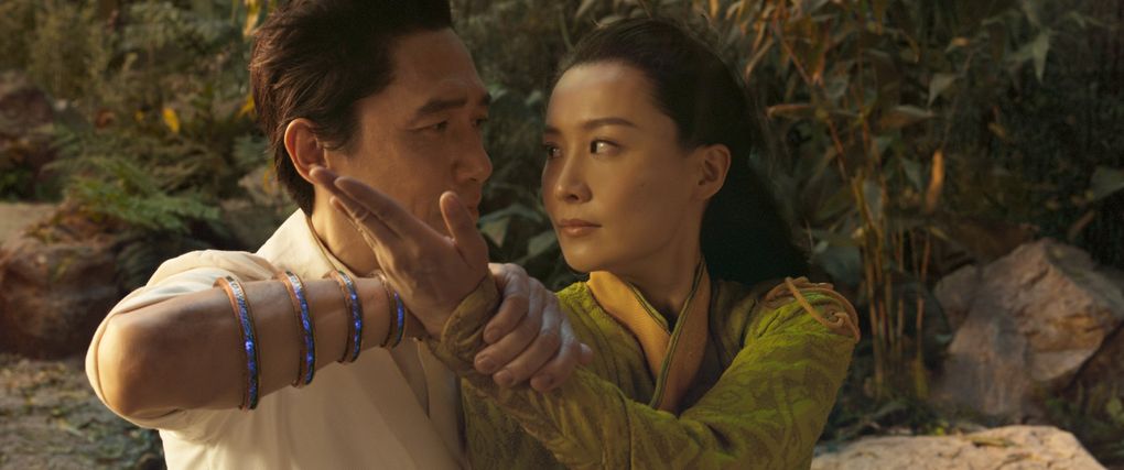 Tony Leung and Fala Chen in “Shang-Chi and the Legend of the Ten Rings.” (Marvel Studios)