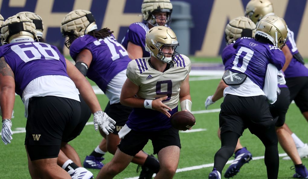 Quarterback Dylan Morris showed resiliency during his first season as a starter. (Ken Lambert / The Seattle Times)