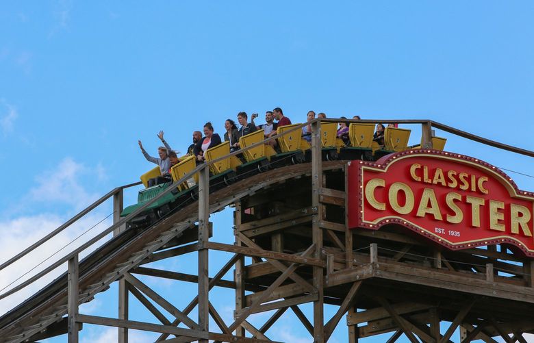 A 2016 contributed photo of the Classic Coaster. In 2009 when John Hinde got the chance to spearhead the 1935 ride’s reconstruction, he relished it, friend C W Craven told The Puyallup Herald. “It’s unique, and it’s a great design,” Craven said recently. “It’s only one of a few of that type, and he liked it.”