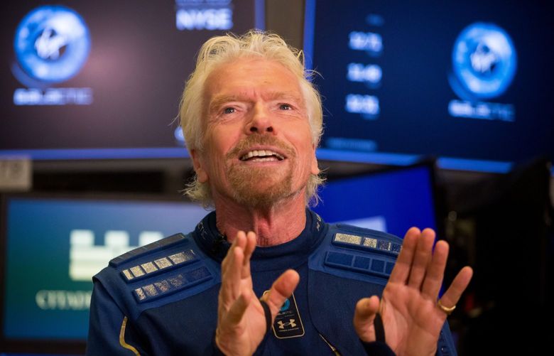 Richard Branson, founder of Virgin Group Ltd., speaks during an interview following Virgin Galactic Holdings Inc.’s initial public offering (IPO) on the floor of the New York Stock Exchange (NYSE) in New York, U.S., on Monday, Oct. 28, 2019. Virgin Galactic Holdings Inc. became the first space-tourism business to go public as it began trading Monday on the New York Stock Exchange with a market value of about $1 billion. Photographer: Michael Nagle/Bloomberg