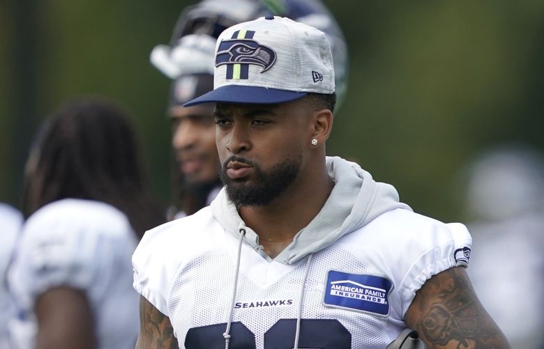 Seattle Seahawks strong safety Jamal Adams watches during the NFL football team’s training camp Tuesday, Aug. 3, 2021, in Renton, Wash. (AP Photo/Ted S. Warren) WATW109 WATW109