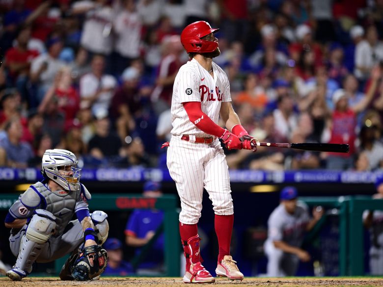 Bryce Harper leads the Phillies bats with two home runs in 9-4 win