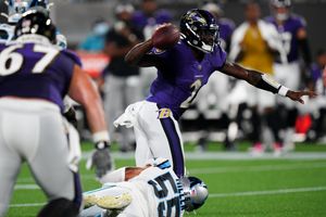 Ravens tie NFL record with 19th straight preseason win, Panthers fall 20-3