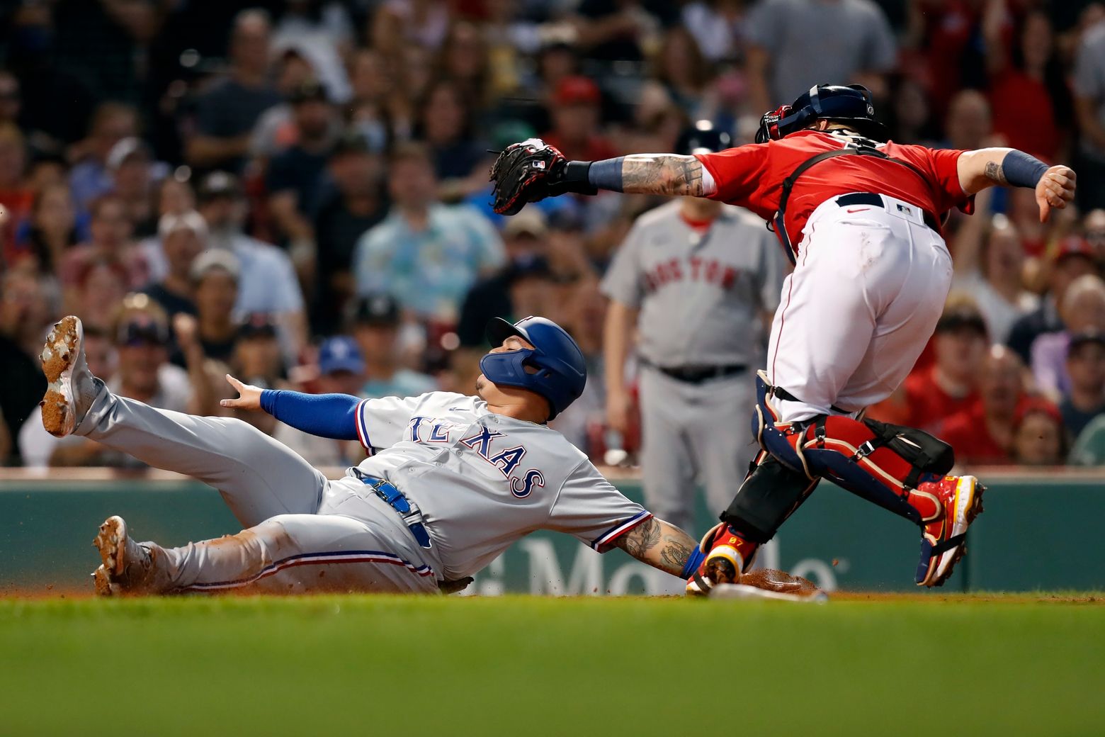 Lyles' strong start leads Rangers over sloppy Red Sox, 10-1