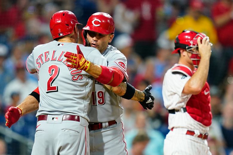 Photos of Philadelphia Phillies against the Cincinnati Reds