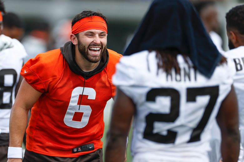 PRACTICE PHOTOS: First practice in new threads for QB Baker Mayfield