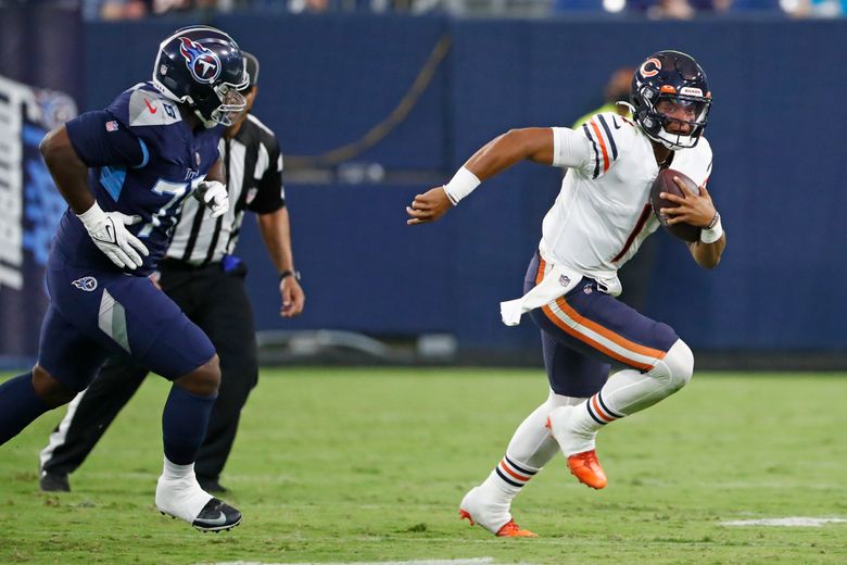 Justin Fields makes his 1st start, Bears beat Titans 27-24