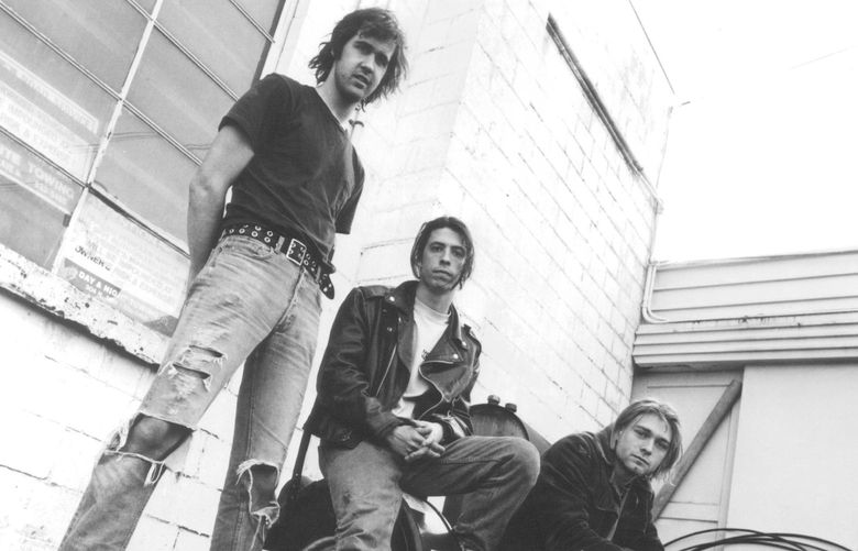 Nirvana – Chris Novoselic, David Grohl, and Kurt Cobain
This is a 1991 publicity shot of the rock music group Nirvana.