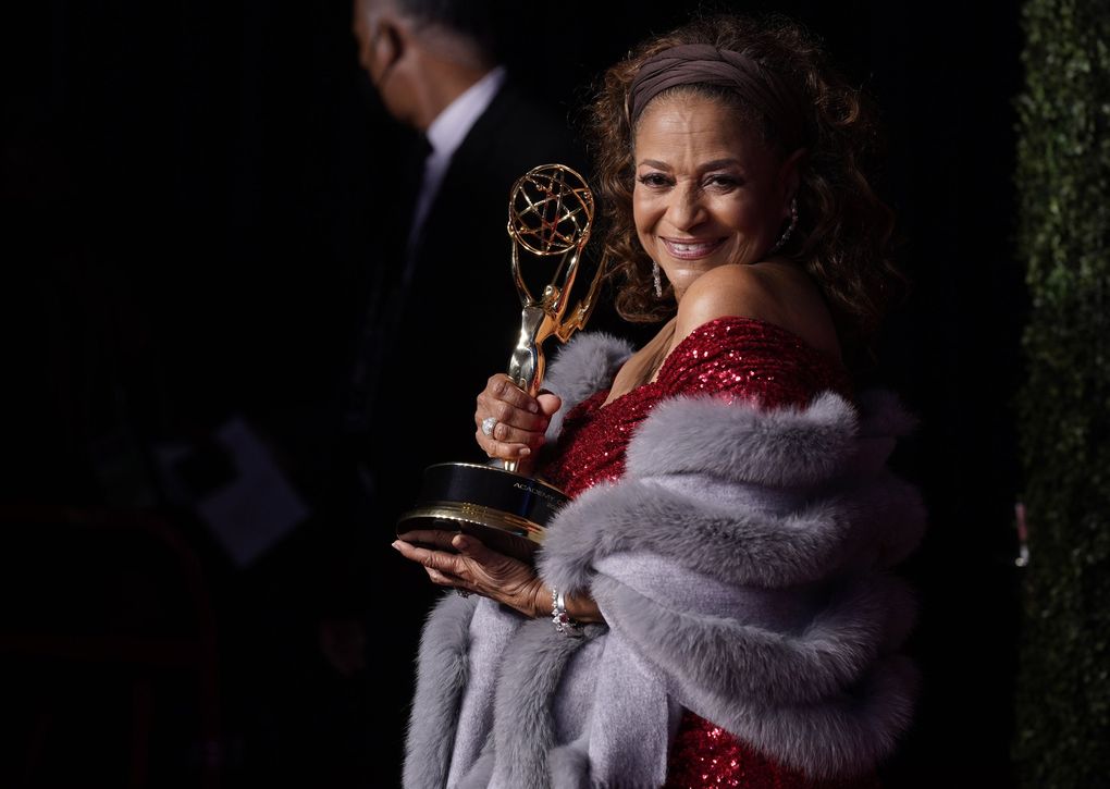 Debbie Allen, winner of the governors award poses at the 73rd Primetime Emmy Awards on Sunday, Sept. 19, 2021 (Chris Pizzello / Invision / AP)