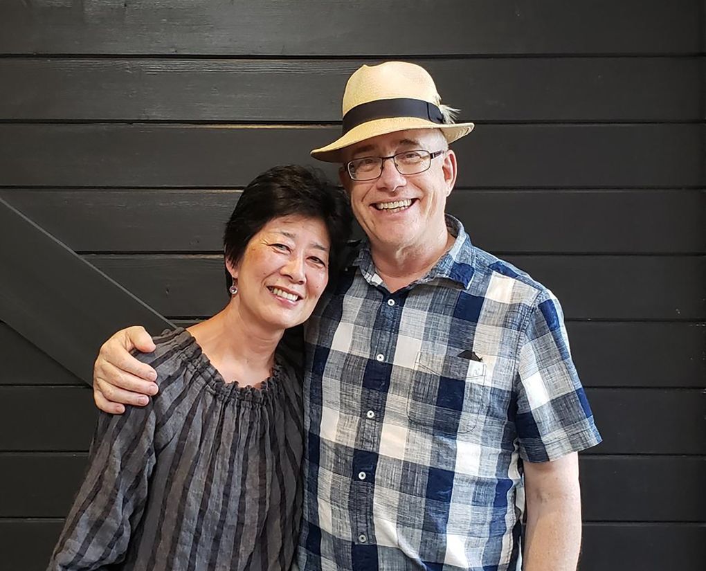 Terry and Rick Edwards host picnics every summer at Seattle Shakespeare Company’s Wooden O outdoor performances. They had to modify the gathering amid the COVID-19 pandemic. (Courtesy of Rick Edwards)