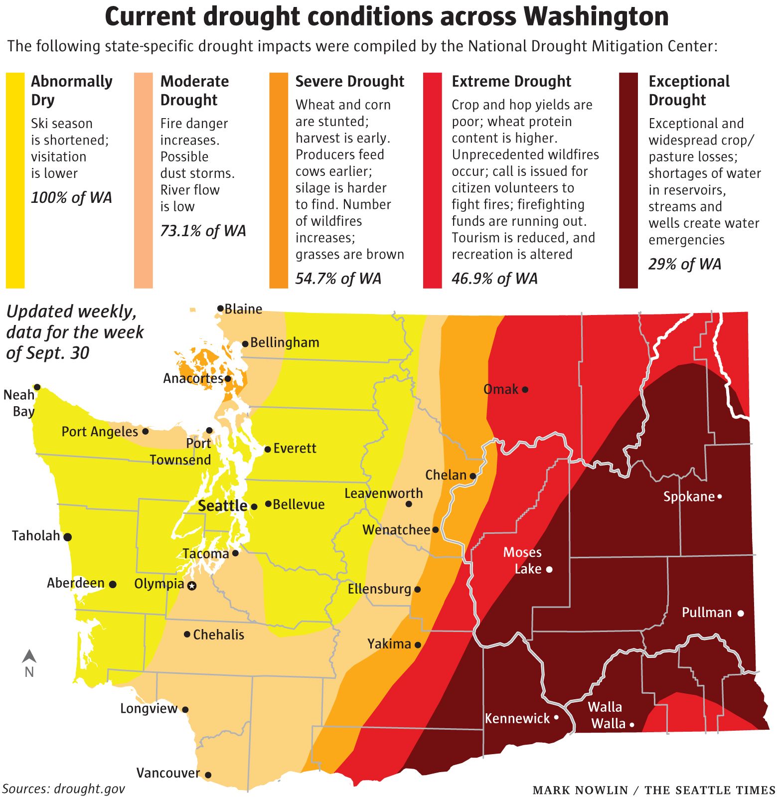 Current Fire Map Of Washington State Gennie Clementine   WA Drought 9.30 WEB 