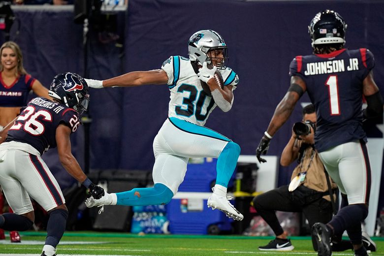 Carolina Panthers Jaycee Horn intercepts Jameis Winston pass