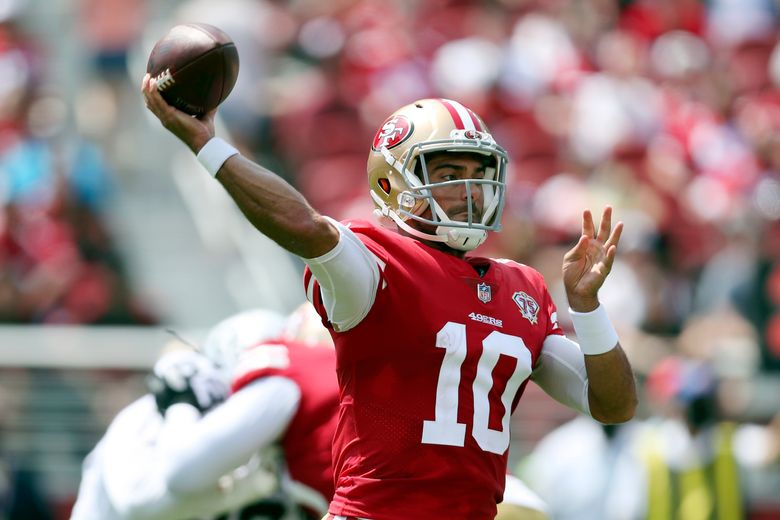 Raiders QB Jimmy Garoppolo sharp in practice against former 49ers