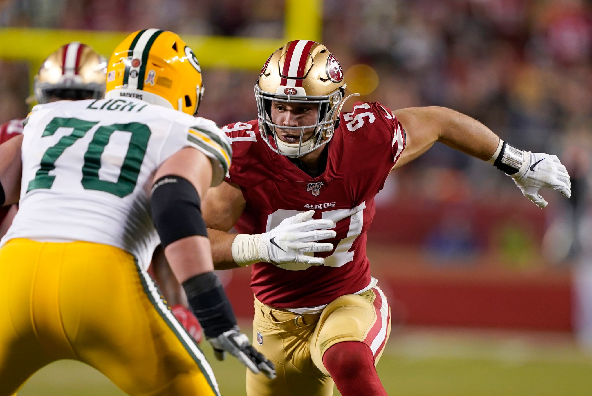 49ers' Nick Bosa: 7 games; 2 Defensive Player of the Week awards