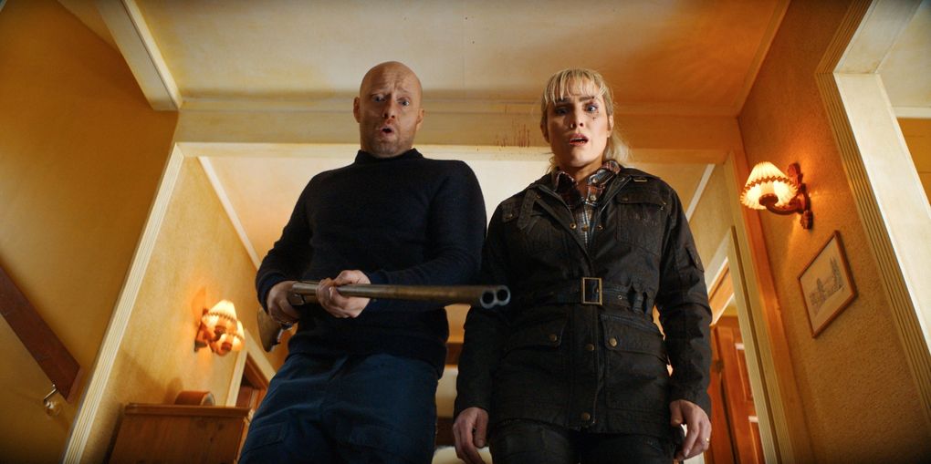 Aksel Hennie and Noomi Rapace in “The Trip.” (Netflix)