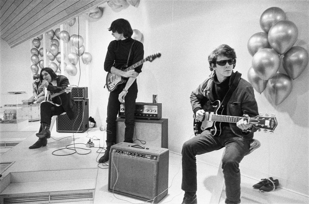 Moe Tucker, John Cale, Sterling Morrison and Lou Reed in “The Velvet Underground.” (Nat Finkelstein / Apple TV+)