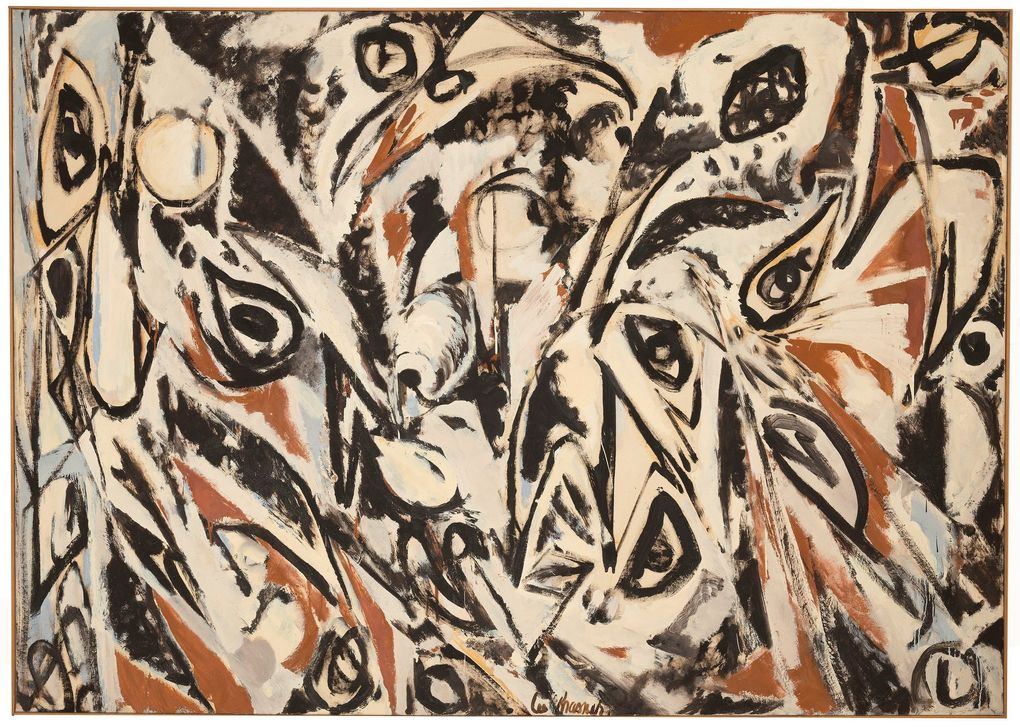Lee Krasner’s 1960 work “Night Watch” was painted during a long season of insomnia after several heavy losses, including the death of her husband,  Jackson Pollock. It’s part of SAM’s “Frisson” exhibit. (Spike Mafford / Zocalo Studios)