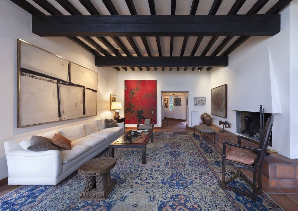 Franz Kline's 1951 artwork, âPainting No. 11,â seen here above the sofa in the Lang family home in Medina, was the first artwork purchased by Jane Lang Davis and Richard E. Lang for their collection. (Spike Mafford / Zocalo Studios)