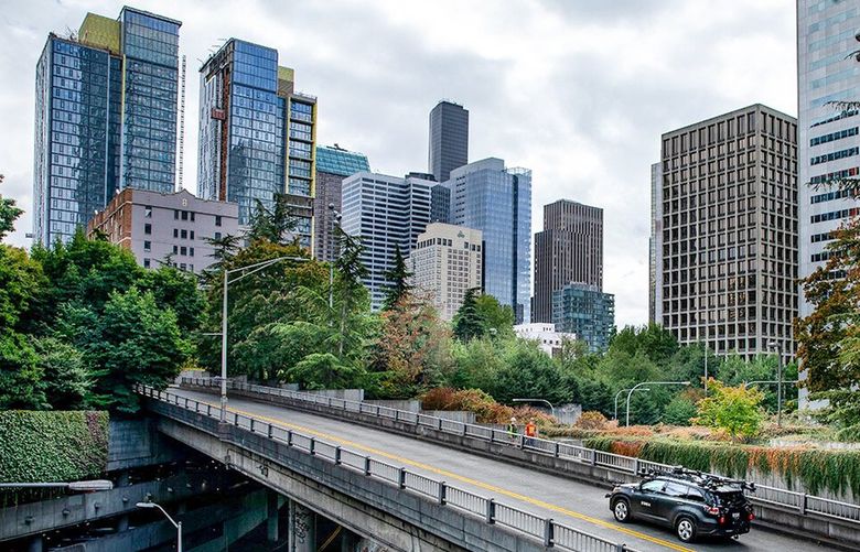 In the coming months, Zoox plans to test-drive as many as four Toyota Highlander SUVs retrofitted with the company’s autonomous-driving technology and sensors in Seattle’s Belltown, South Lake Union and downtown neighborhoods. (Courtesy of Zoox)