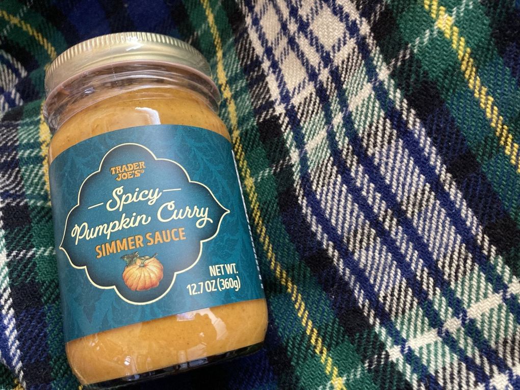 Pumpkin curry simmer sauce from Trader Joe’s. (Chris Borrelli/Chicago Tribune/TNS) (Chris Borrelli / TNS)