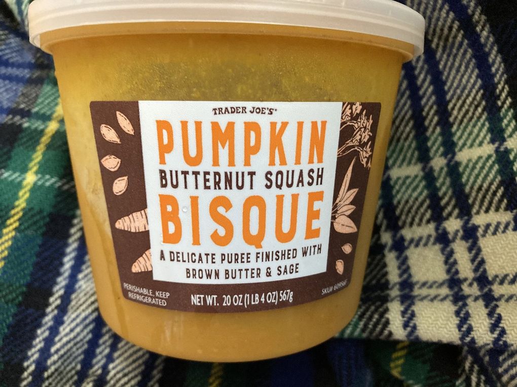 Pumpkin Butternut Squash Bisque from Trader Joe’s. (Chris Borrelli/Chicago Tribune/TNS) (Chris Borrelli / TNS)