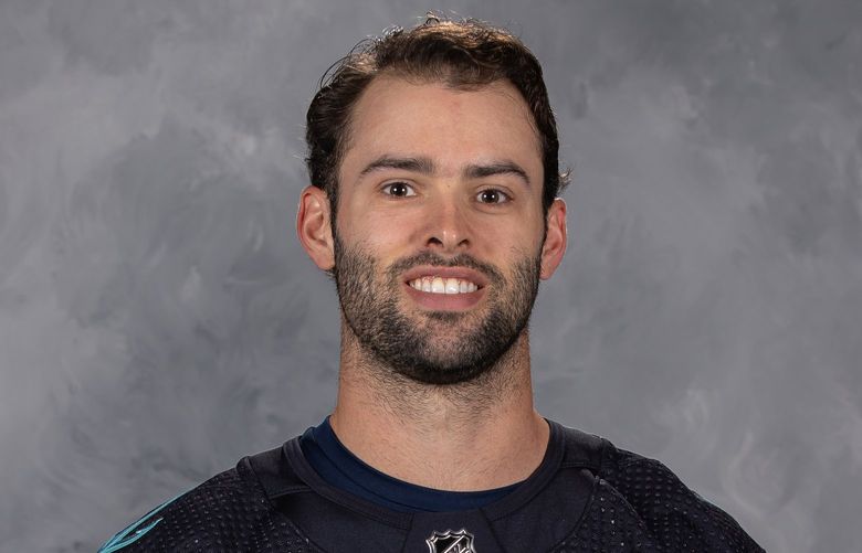 SEATTLE, WA – SEPTEMBER 22: Colin Blackwell #43 of the Seattle Kraken poses for his official headshot for the 2021-2022 season on September 22, 2021 at the Kraken Community Iceplex in Seattle, Washington. (Photo by Abbie Parr/NHLI via Getty Images)