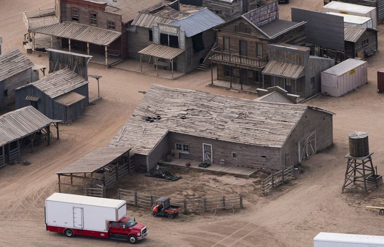 FILE – This Oct. 23, 2021, file photo, shows the Bonanza Creek Ranch in Santa Fe, N.M., where actor Alec Baldwin pulled the trigger on a prop gun while filming â€œRustâ€ and unwittingly killed a cinematographer and injured a director. Experts predict a tremendous legal fallout. (AP Photo/Jae C. Hong, File) FX107 FX107