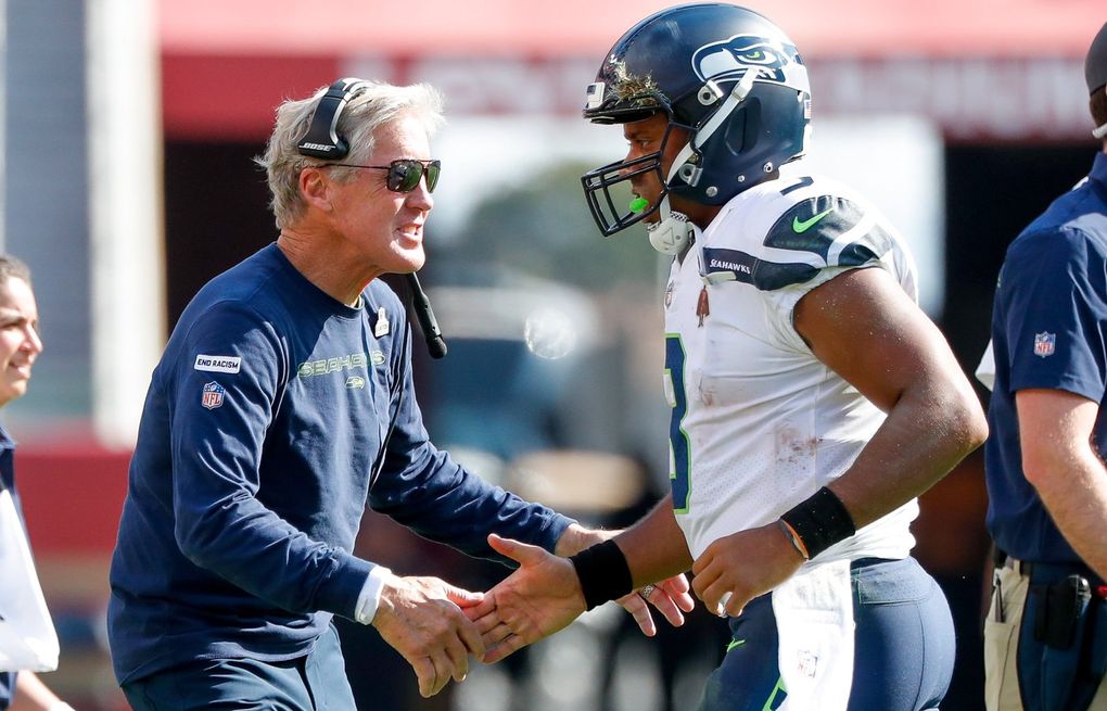 Seahawks QB Russell Wilson will 'do everything he can possibly do' in  practice, Pete Carroll says