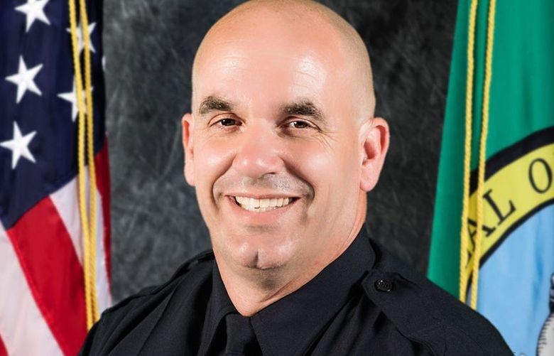 Off-duty Federal Way Police of officer Donovan Heavener, who was shot this morning in Puyallup. October 31, 2021