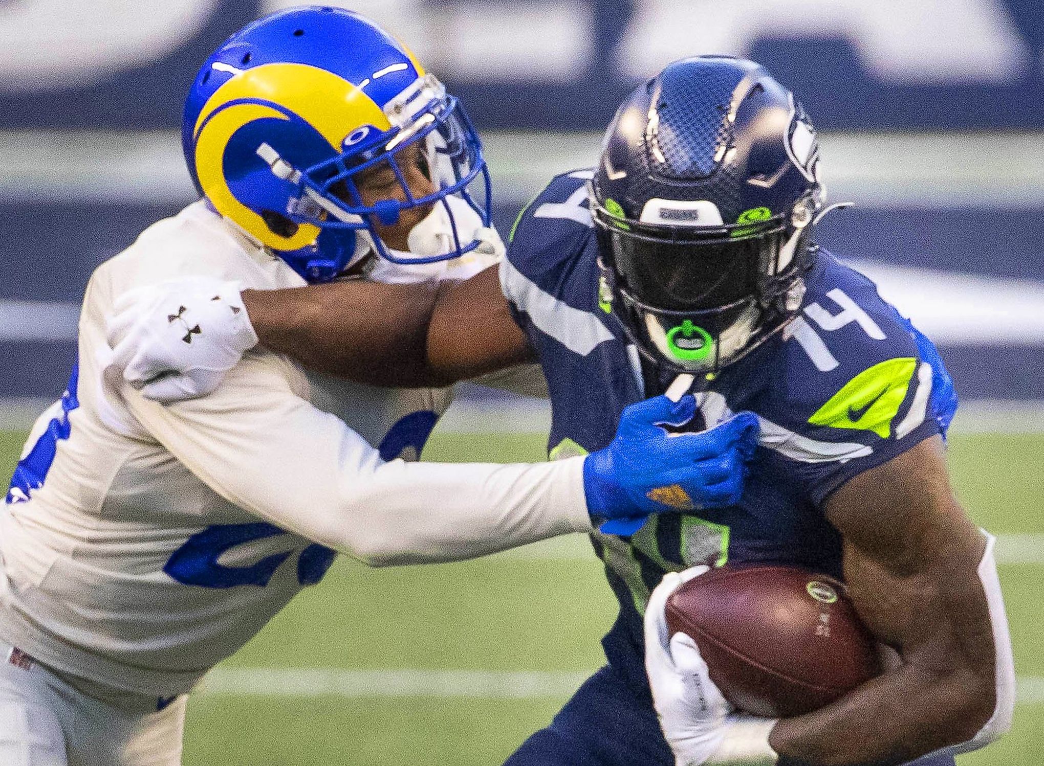 MEDIA DAY PHOTOS: Rams players shine bright on LED stage