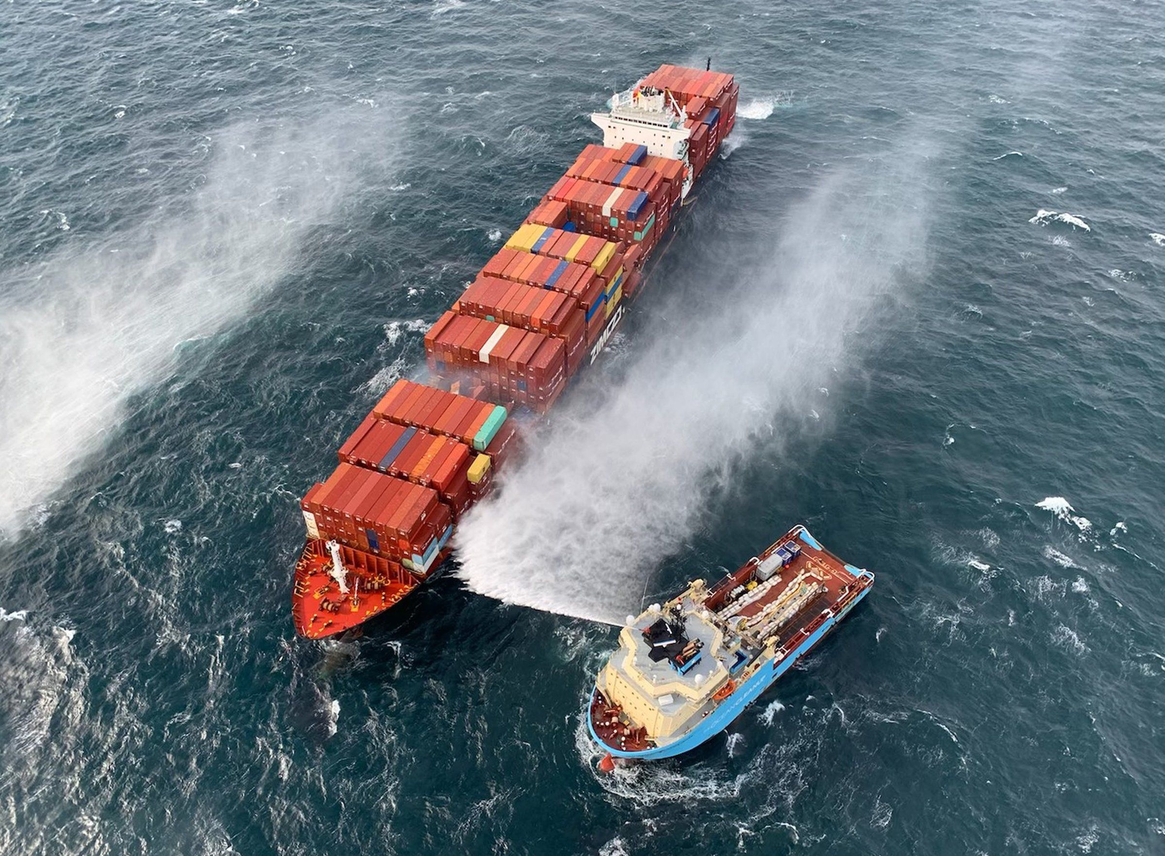 Fire on cargo ship off Victoria, B.C., put out, and hunt Fire on cargo ship off Victoria, B.C., put out, and hunt