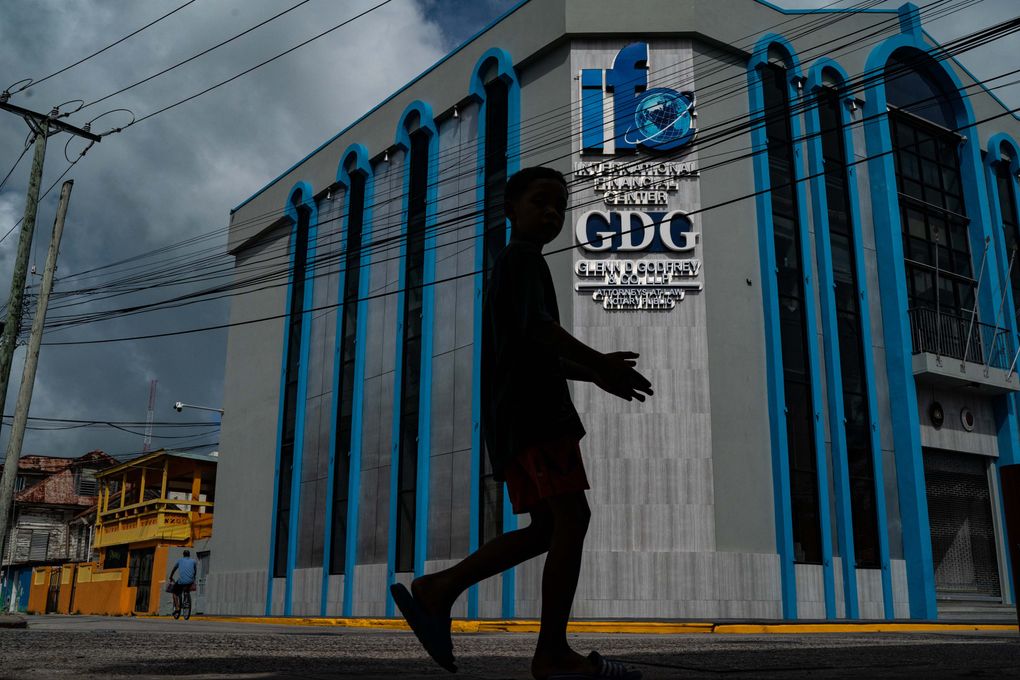The headquarters of Glenn Godfrey’s CILTrust International, a provider of offshore services that has helped Americans and other wealthy foreigners create shell companies and trusts, is seen in Belize City, Belize. (Washington Post photo by Salwan Georges)