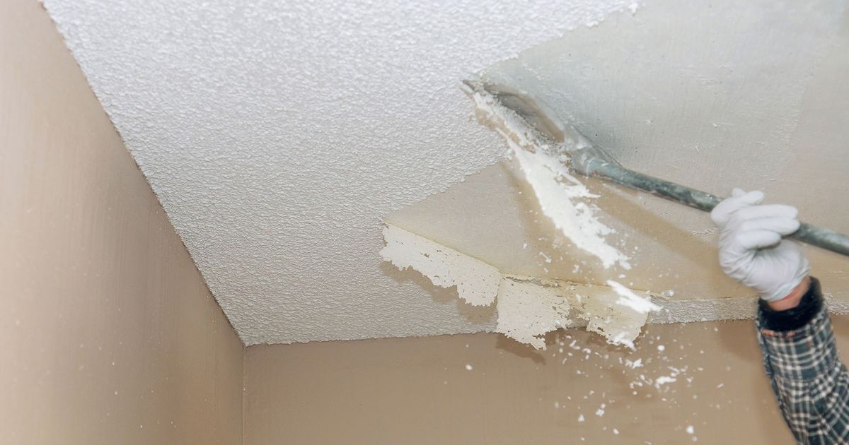 How To Remove Popcorn Ceilings And, How To Encapsulate Asbestos Popcorn Ceiling