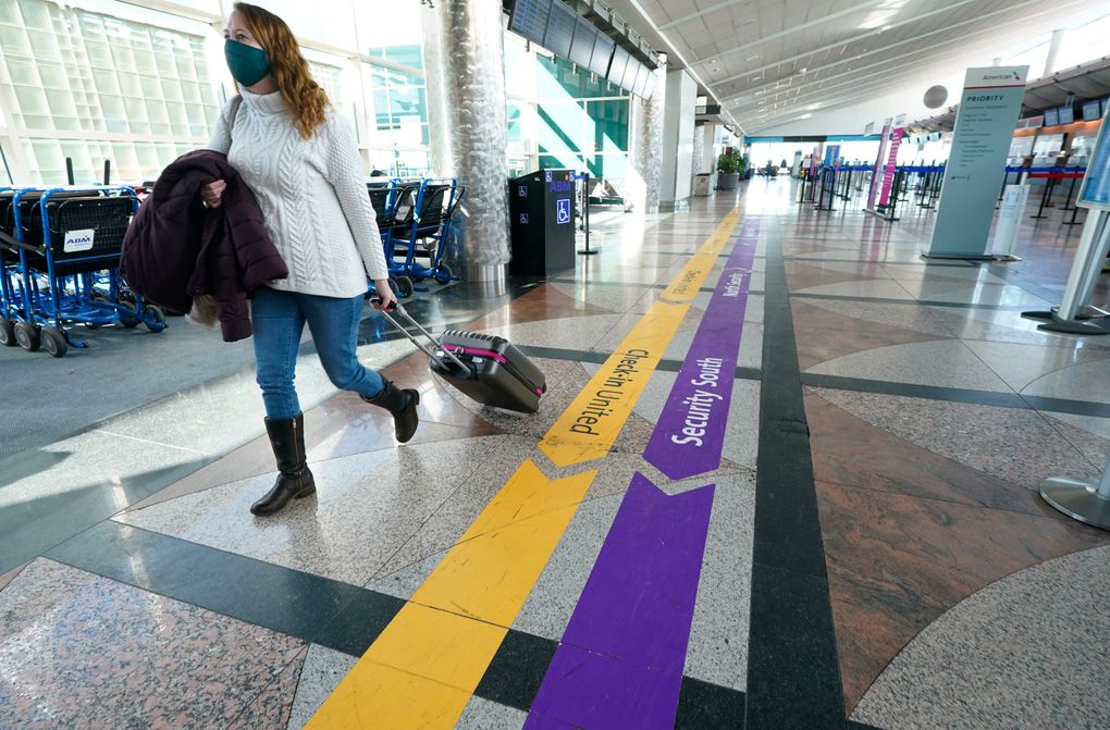 On Friday, Oct. 15, The Associated Press reported on stories circulating online incorrectly claiming that employees refused to show up to work at five of the Denver International Airport’s restaurants because of a supposed COVID-19 vaccine mandate. Above, the airport in February. (AP Photo/David Zalubowski, File)