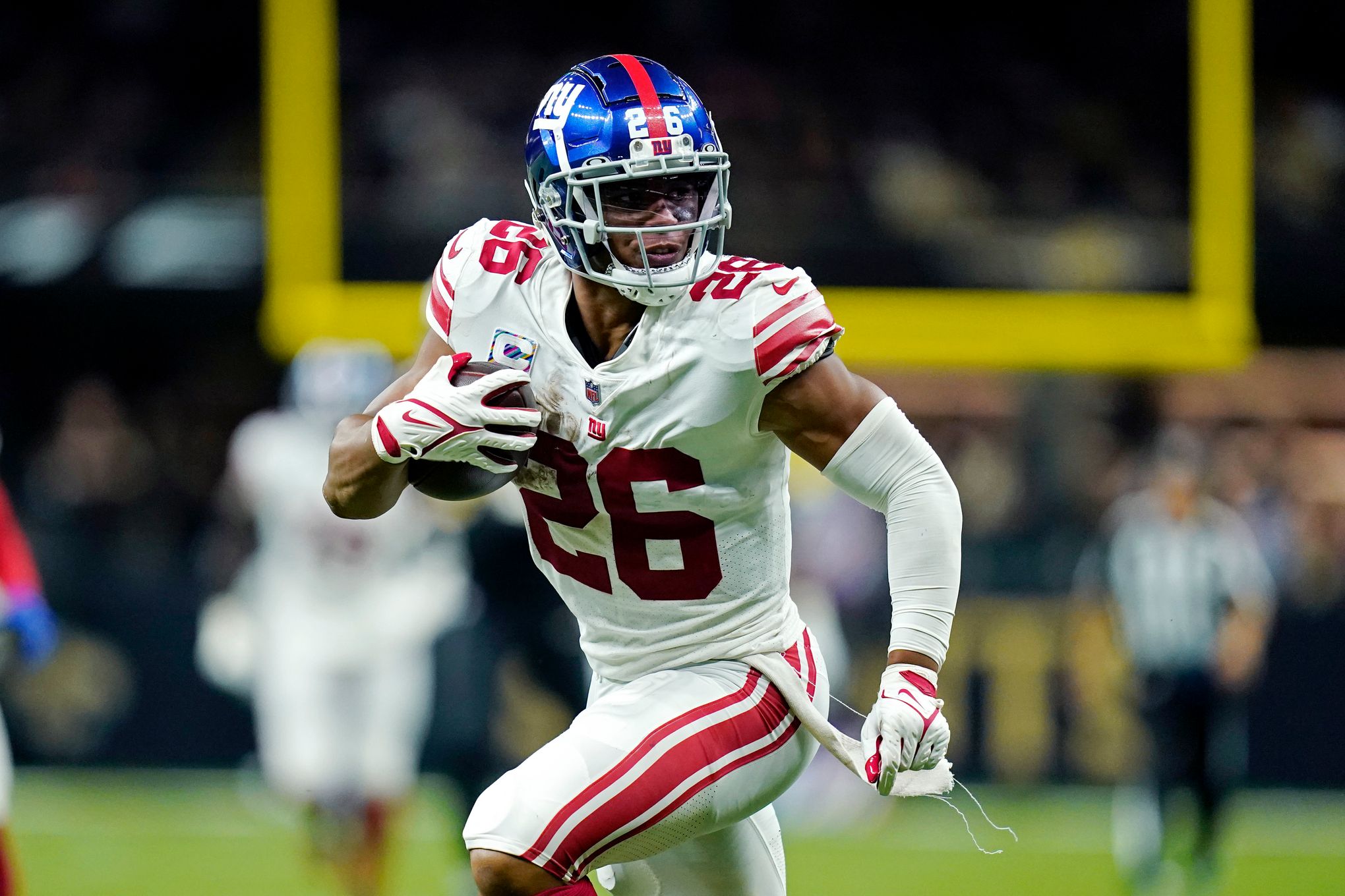 Running back Saquon Barkley is doubtful for Monday night's game against  Seattle, New York Giants say, Associated Press