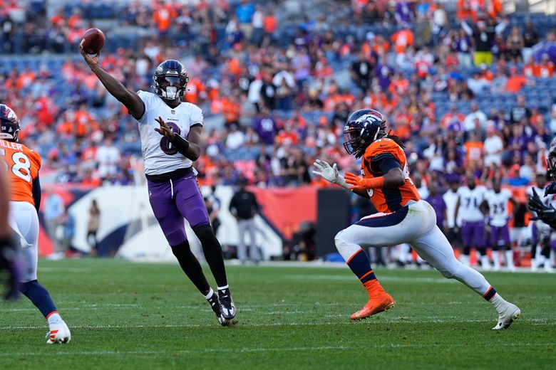 Is QB Lamar Jackson playing today against Denver Broncos?