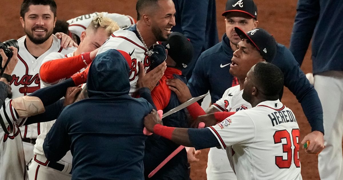 Braves maintain perfect postseason record, hang on late against Dodgers to  take 2-0 lead in NLCS