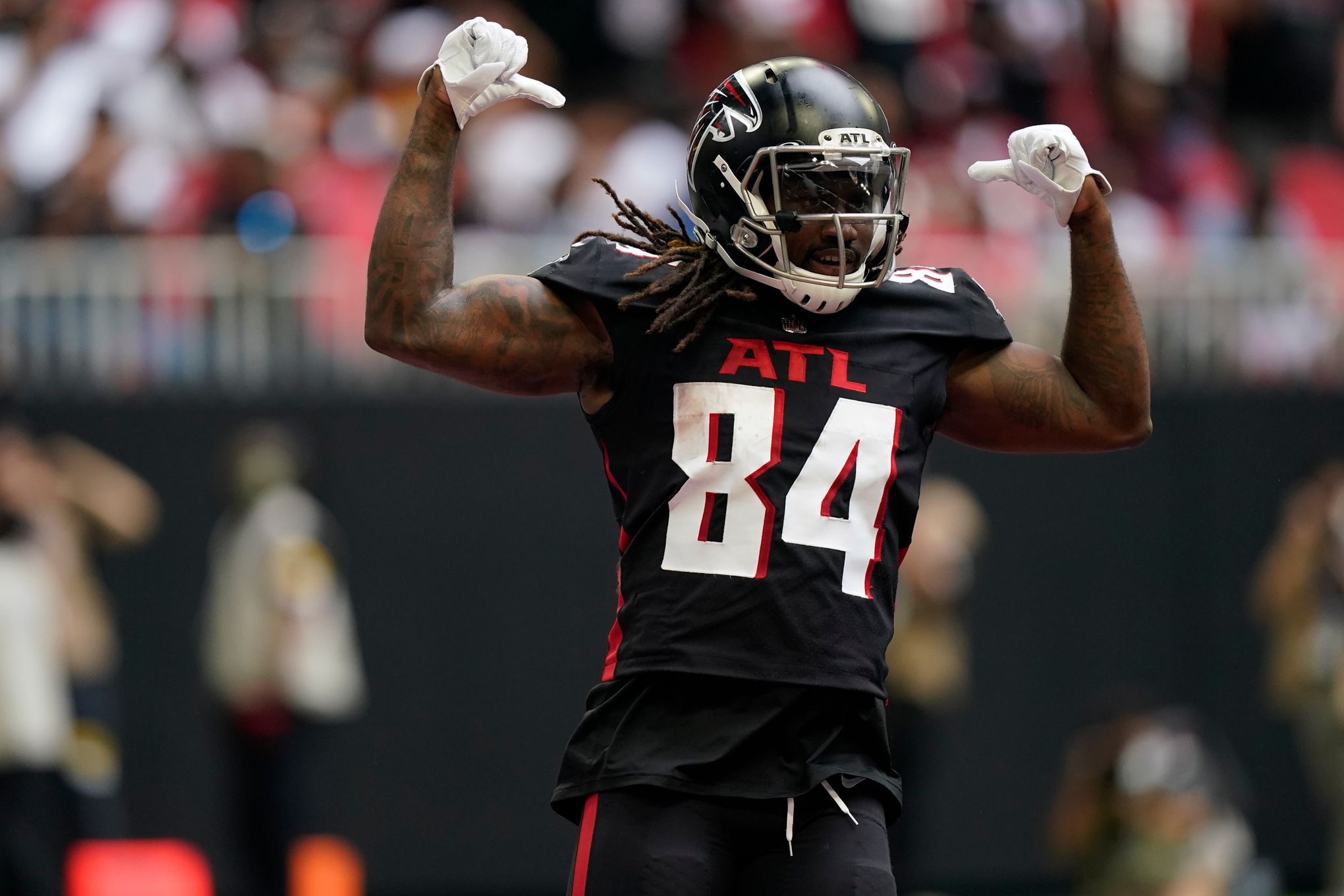 New York Jets defensive tackle Quinnen Williams vs. Atlanta Falcons wide  receiver Calvin Ridley