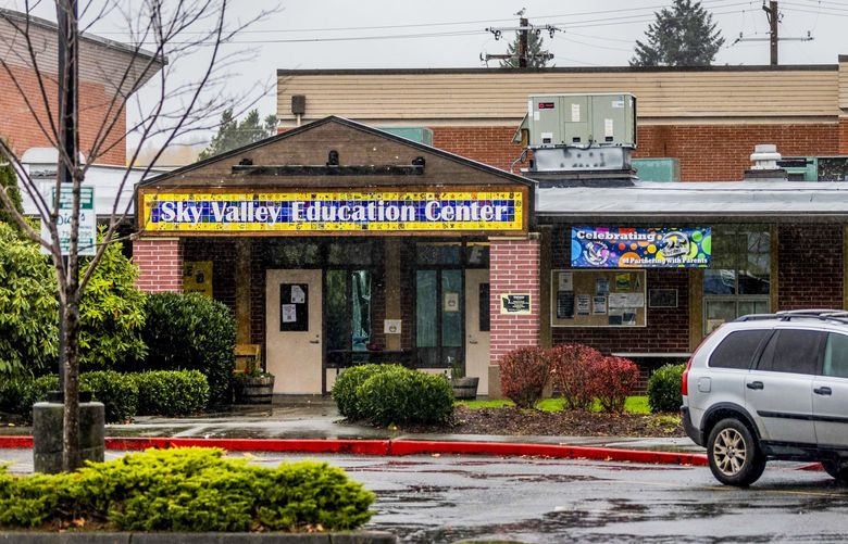 Sky Valley Education Center in Monroe, Wash. on Thursday, Nov. 11, 2021. A King County jury awarded $62 million to a group of students and parents exposed to a highly toxic PCB or polychlorinated biphenyl from the campus. 218806