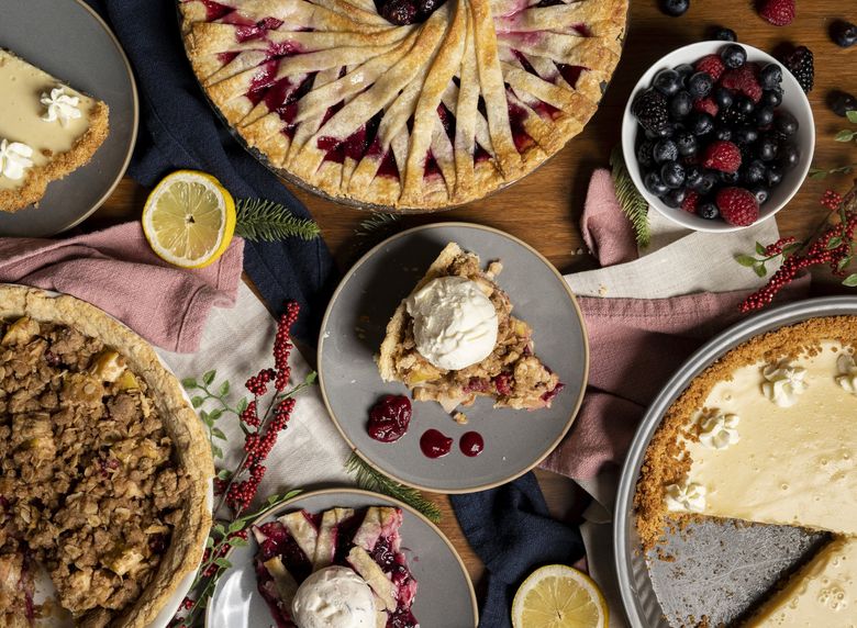 Lemon pie, cranberry-pear pie with crumble topping and berry-ginger pie with spoke lattice crust baked by Seattle Times producer Taylor Blatchford. 



Recipes adapted from Live Well Bake Often,  SallyÃ­s Baking Addiction and PieometryÃ­ by Lauren Ko (Amanda Snyder / The Seattle Times)