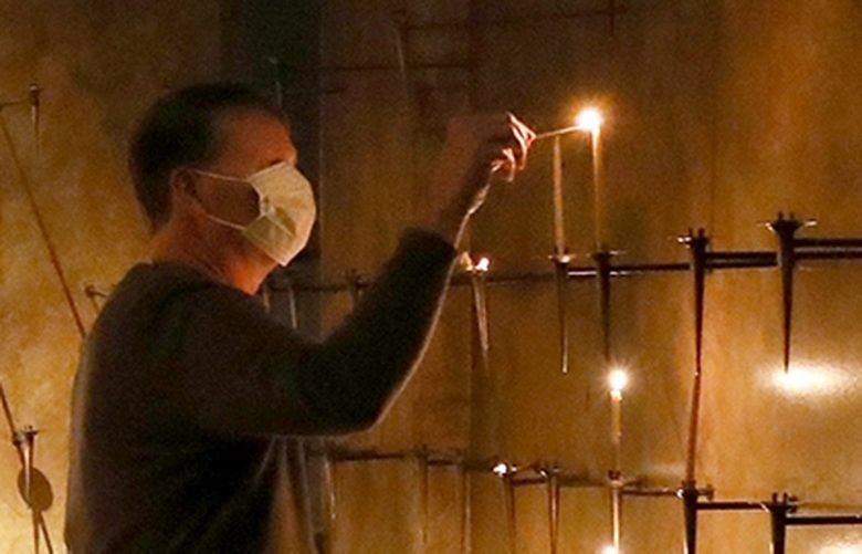 A candle is lit in the Shrine of the Blessed Virgin Mary at St. James Cathedral at the Mass for homeless men, women and children who died in shelters, hospitals and on the streets in Seattle this past year.

(Some call it Mary’s Shrine)


Thursday, November 11, 2021, at 5:30 pm
Mass in memory of the 221 homeless men, women, and children who died in shelters, hospitals, on the streets or by violence
in our community this past year.  St James Cathedral on Thursday Nov 11, 2021

Thursday, November 11, 2021
Father Ryan 218761
