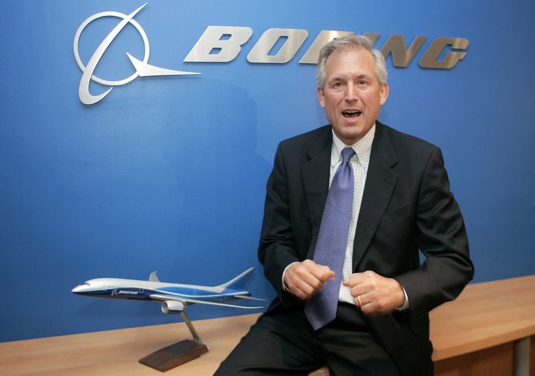 Jim McNerney, who had been on Boeing’s board since 2001, took control at the company in 2005, after Harry Stonecipher was fired. In this photo, McNerney was preparing for a news conference in Paris not long after being named the company’s president, CEO and chairman. (The Associated Press, 2006)