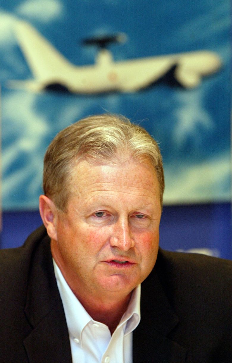 Boeing executive Jim Albaugh hoped to be named the company’s CEO in 2005, after Harry Stonecipher was fired. Albaugh was one of two strong internal candidates, along with Alan Mulally, but the job went to Jim McNerney. (John Lok / The Seattle Times, 2004)