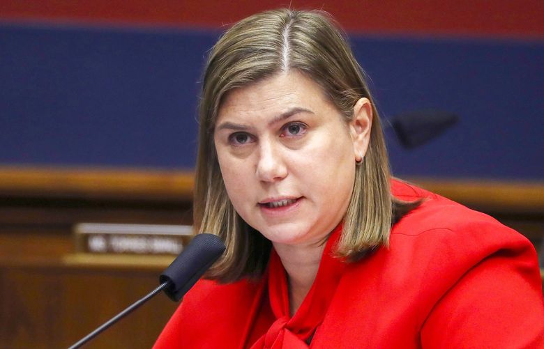 Rep. Elissa Slotkin, D-Mich., questions witnesses during a House Committee on Homeland Security hearing on ‘worldwide threats to the homeland’, Thursday, Sept. 17, 2020 on Capitol Hill Washington. (Chip Somodevilla / Pool via AP) WX230