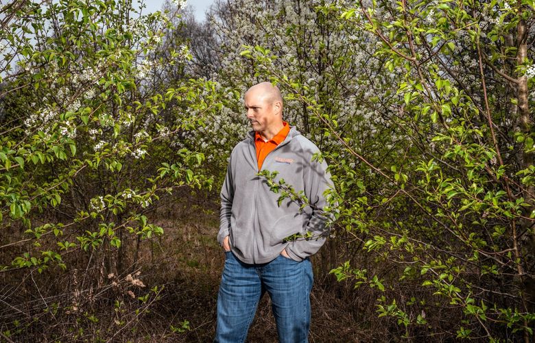 David Coyle, a professor of forest health at Clemson University, in Clemson, S.C., on March 16, 2020. Coyle tracks the outside plants and insects that have intruded into South Carolina and tries to limit their damage.  (Mike Belleme/The New York Times)