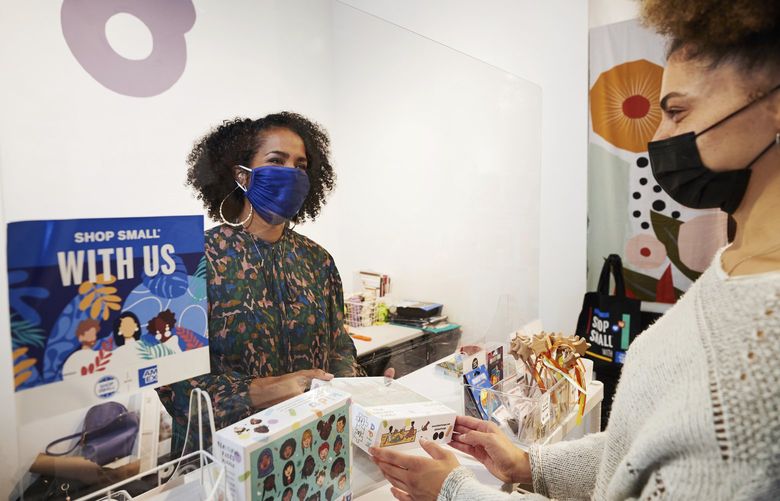 IMAGE DISTRIBUTED FOR AMERICAN EXPRESS – Kido, a kids boutique in Chicago, prepares for the 12th annual Small Business Saturday on November 27. Founded by American Express in 2010, Small Business Saturday is a key component of the Shop Small campaign. (Mustafa Hussain/AP Images for American Express)