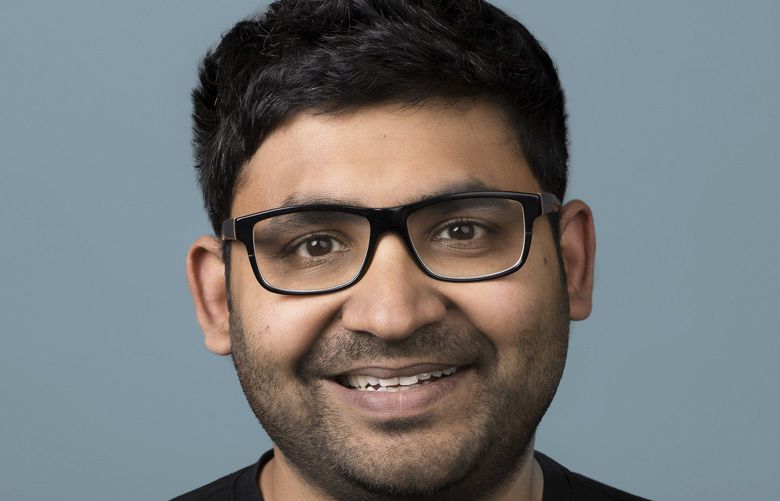 In this image provided by Twitter, Parag Agrawal poses for a picture. Newly named Twitter CEO Agrawal has emerged from behind the scenes to take over one of Silicon Valley’s highest-profile and politically volatile jobs. (Ellian Raffoul/Courtesy of Twitter via AP)